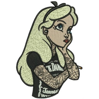 Modern Alice embroidery design - Embroidery Design