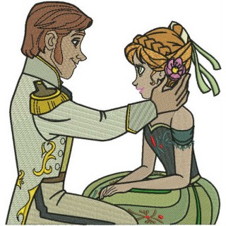 Anna and Prince 2 embroidery design - Embroidery Design