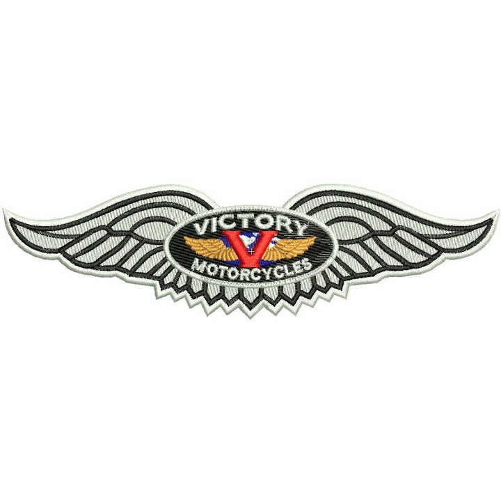 Victory motocycles logo embroidery design - Embroidery Design