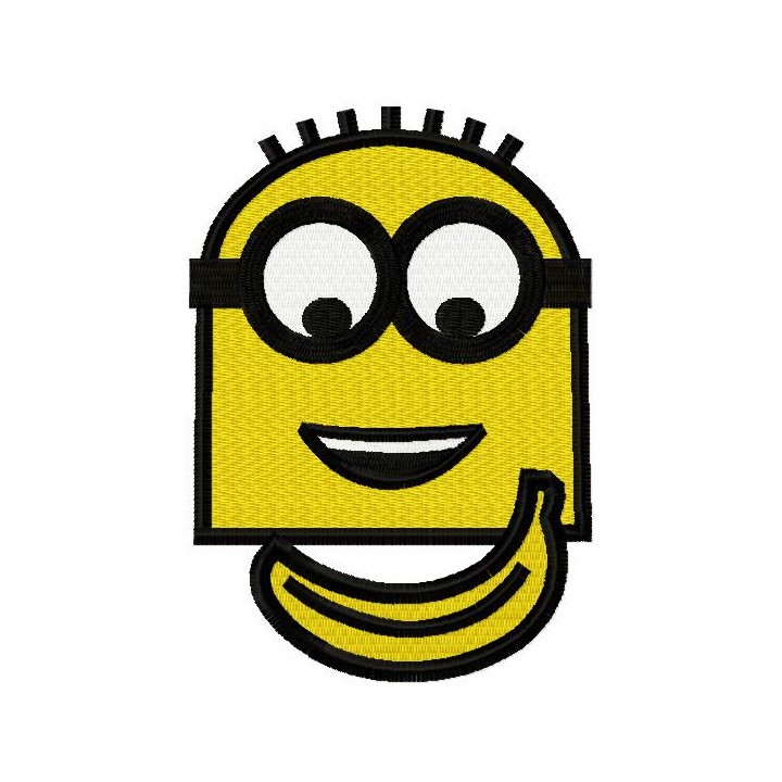 Minion's banana 2 embroidery design - Embroidery Design