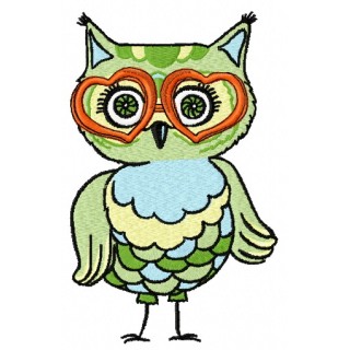 Glamorous owl party 2 embroidery design - Embroidery Design