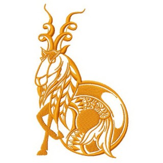 Fish-tailed ram 2 embroidery design - Embroidery Design