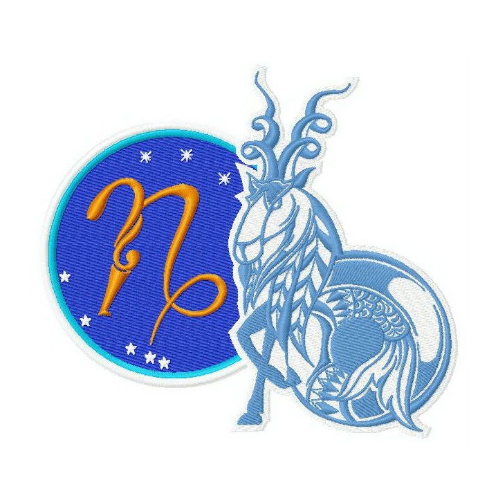 Zodiac sign Сapricorn 3 embroidery design - Embroidery Design
