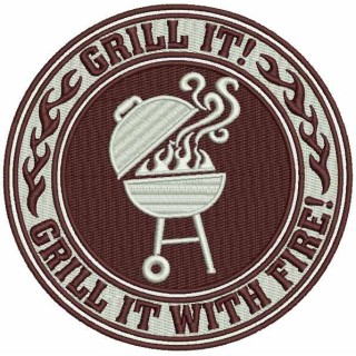 Grill It! embroidery design - Embroidery Design