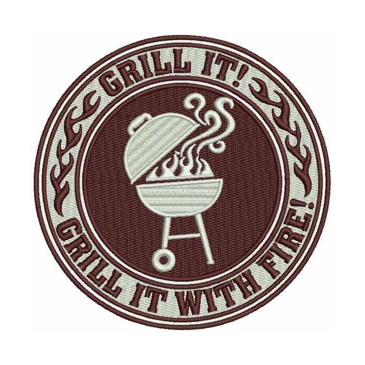 Grill It! embroidery design - Embroidery Design