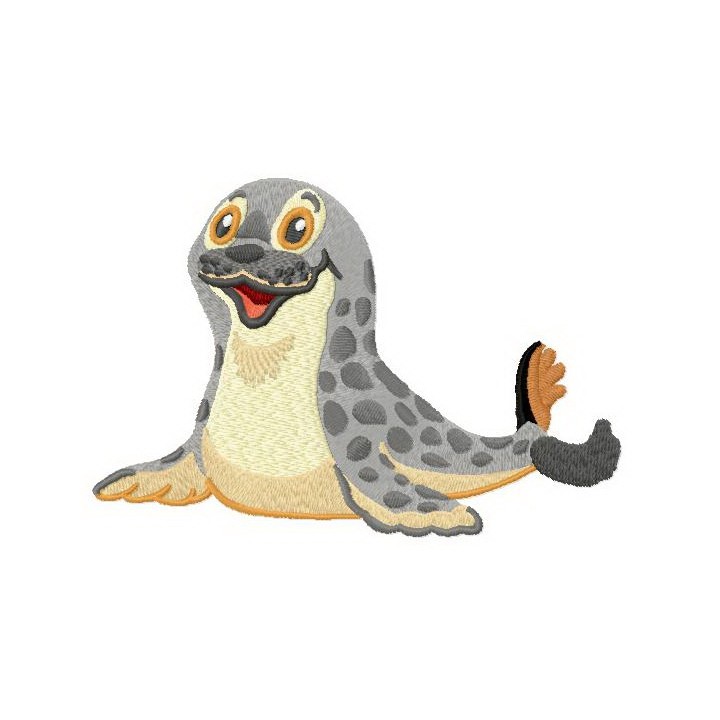 Fur-seal embroidery design - Embroidery Design