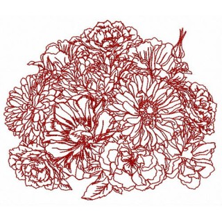 Summer bouquet 3 embroidery design - Embroidery Design