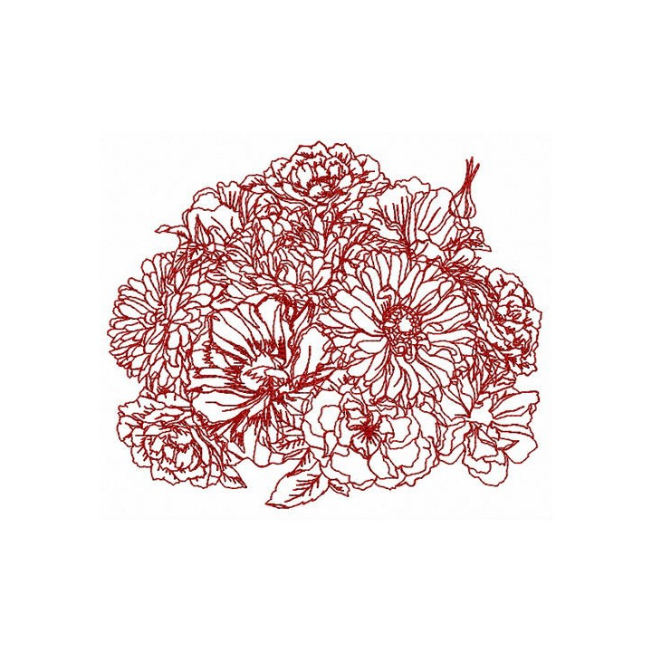 Summer bouquet 3 embroidery design - Embroidery Design