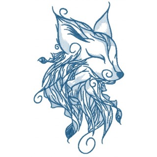 Forest fox spirit 2 embroidery design - Embroidery Design