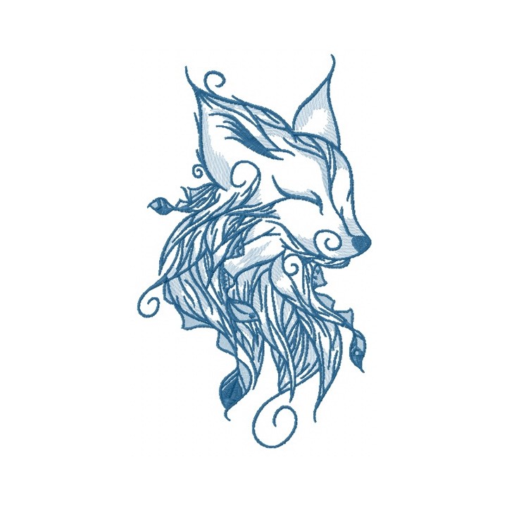 Forest fox spirit 2 embroidery design - Embroidery Design
