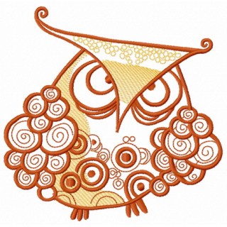 Grouchy owl 4 embroidery design - Embroidery Design