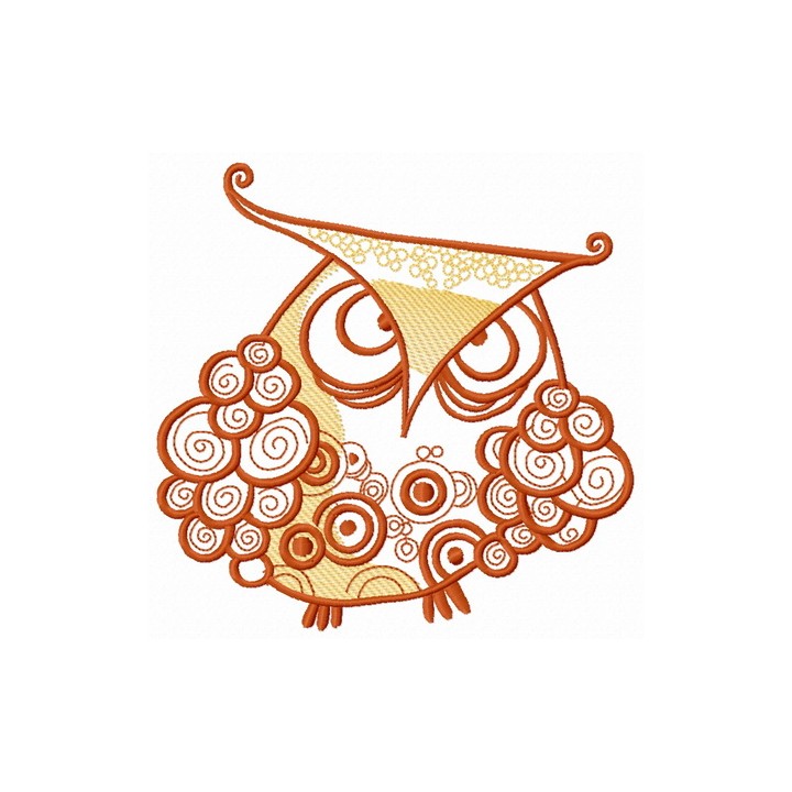 Grouchy owl 4 embroidery design - Embroidery Design