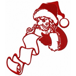 Santa with list of good children 3 embroidery design - Embroidery Design