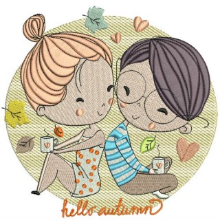 Hello autumn 2 embroidery design - Embroidery Design