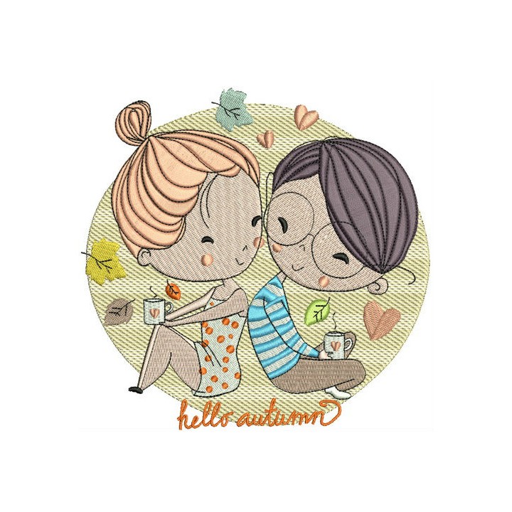 Hello autumn 2 embroidery design - Embroidery Design