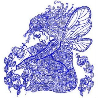 Upset fairy 2 embroidery design - Embroidery Design