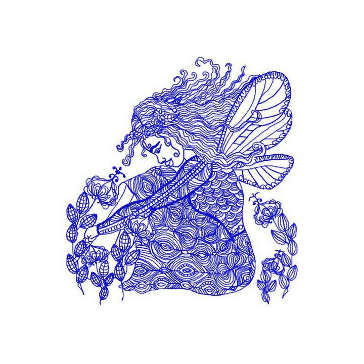 Upset fairy 2 embroidery design - Embroidery Design