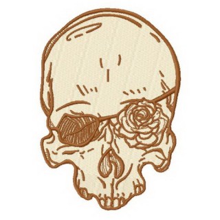 Romantic skull 3 embroidery design - Embroidery Design