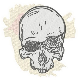 Romantic skull 2 embroidery design - Embroidery Design