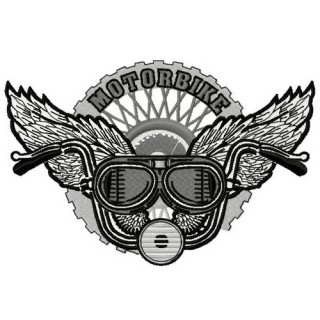 Motorbike club 2 embroidery design - Embroidery Design