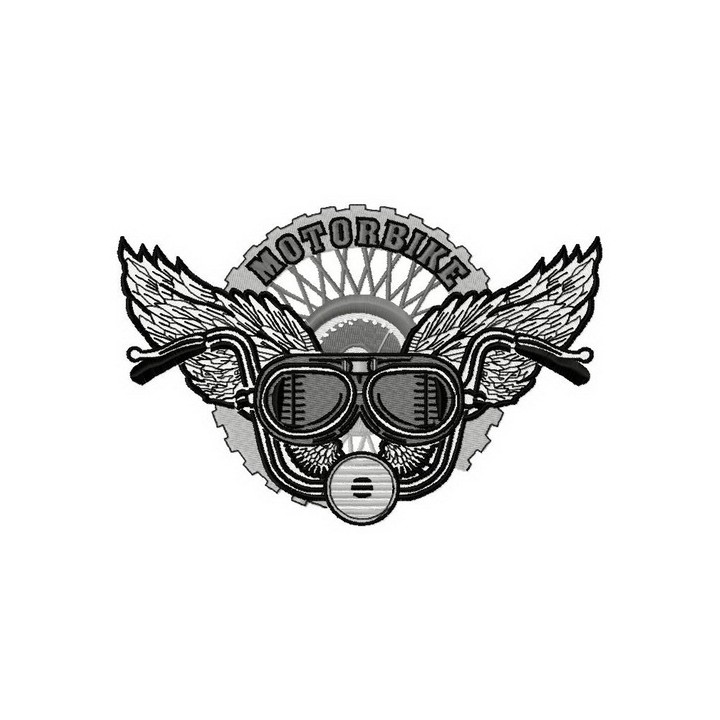 Motorbike club 2 embroidery design - Embroidery Design