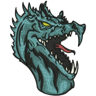 Ice dragon embroidery design - Embroidery Design