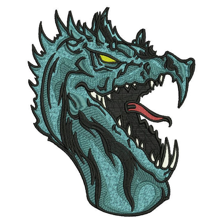 Ice dragon embroidery design - Embroidery Design