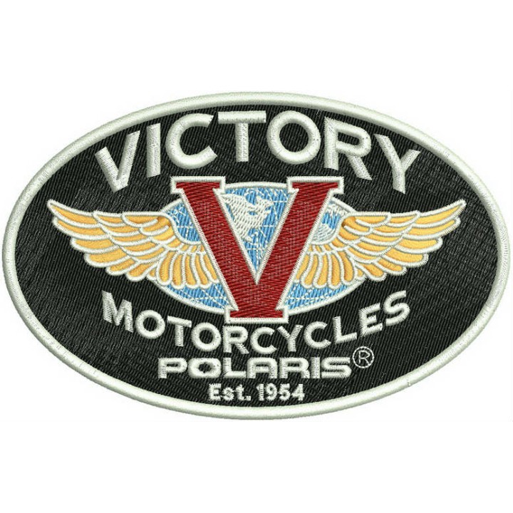Victory motocycles Polaris logo embroidery design - Embroidery Design