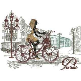 Paris travel embroidery design - Embroidery Design