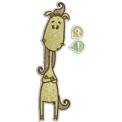 Preview of the Wondering Horse embroidery design, featuring a detailed stitched motif of a horse in a serene pose.
