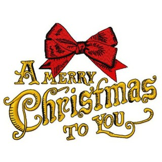 A Merry Christmas to you 4 embroidery design - Embroidery Design