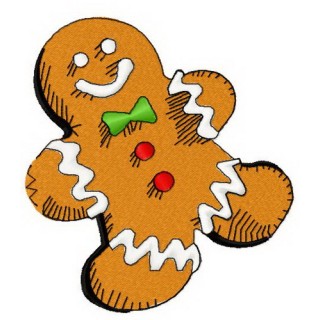 Gingerbread man embroidery design - Embroidery Design