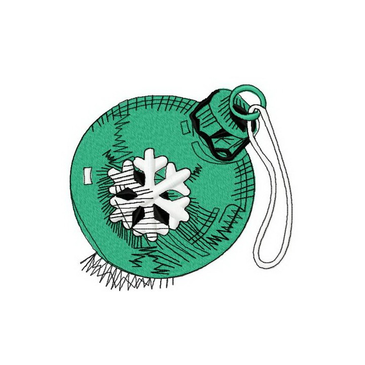 Christmas ball embroidery design - Embroidery Design