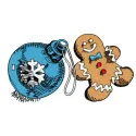 Christmas toys embroidery design featuring festive motifs for holiday stitching on various items like t-shirts and bags.