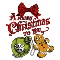 A Merry Christmas to You 3 embroidery design featuring festive typography, perfect for holiday projects.