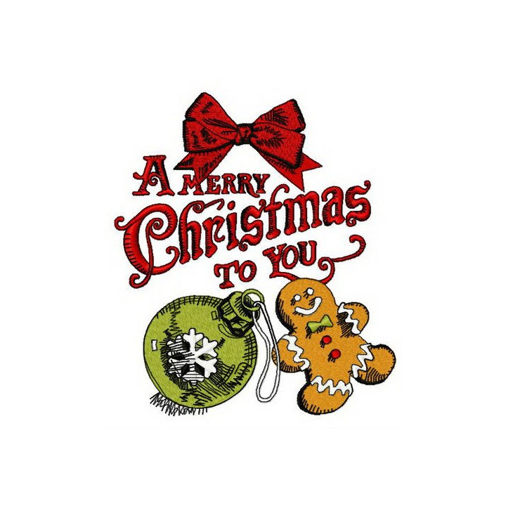 A Merry Christmas to you 3 embroidery design - Embroidery Design