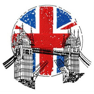 London England 3 embroidery design - Embroidery Design
