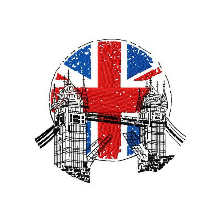 London England 3 embroidery design - Embroidery Design