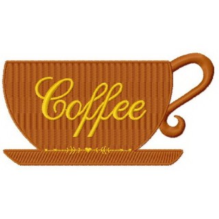 Coffee cup 9 embroidery design - Embroidery Design