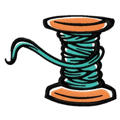 Preview of the Spool of Thread 2 embroidery design featuring colorful thread spools for creative stitching projects.