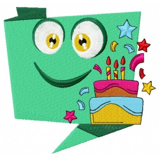 Happy birthday 3 embroidery design - Embroidery Design