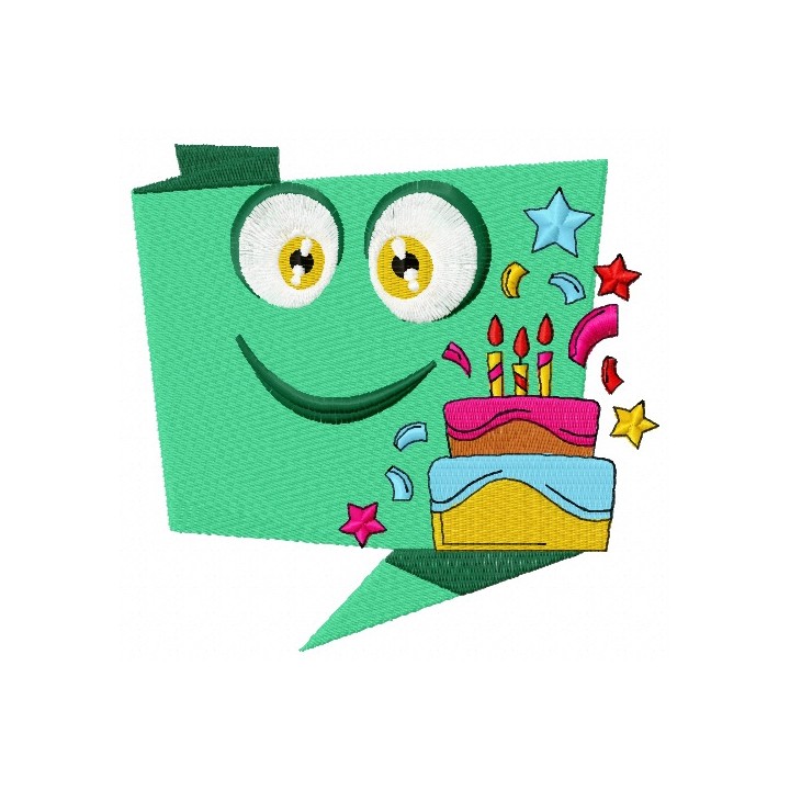 Happy birthday 3 embroidery design - Embroidery Design