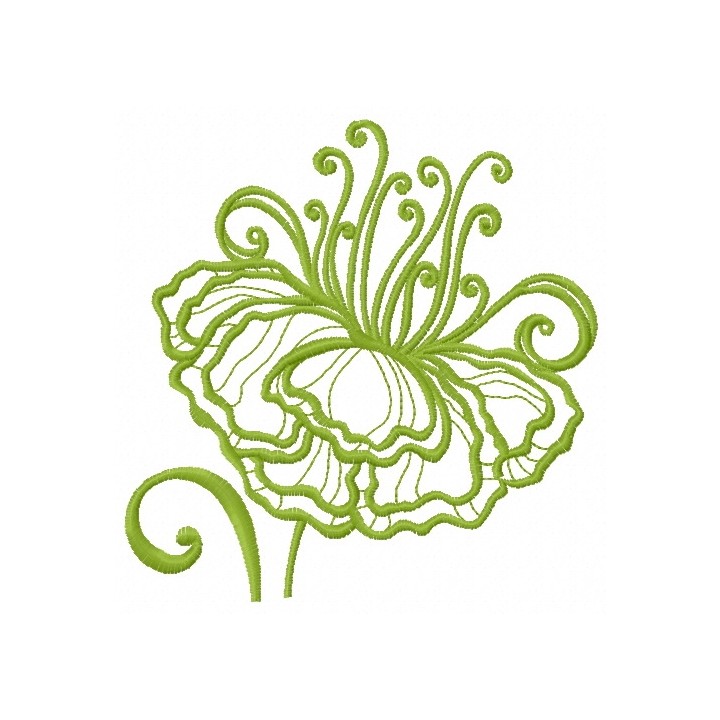Fragile flower 6 embroidery design - Embroidery Design