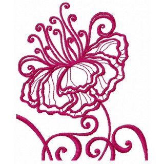 Fragile flower 4 embroidery design - Embroidery Design