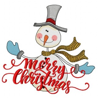 Ruddy snowman 2 embroidery design - Embroidery Design