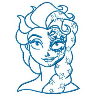 Strange Elsa 3 embroidery design - Embroidery Design