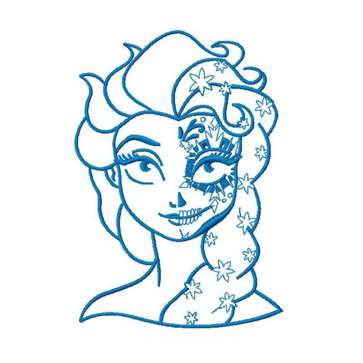 Strange Elsa 3 embroidery design - Embroidery Design