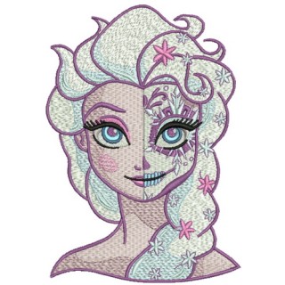 Strange Elsa 2 embroidery design - Embroidery Design