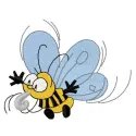 Bee 2 embroidery design featuring a cute bee motif, perfect for embellishing t-shirts, tote bags, and more.