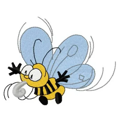 Bee 2 embroidery design featuring a cute bee motif, perfect for embellishing t-shirts, tote bags, and more.